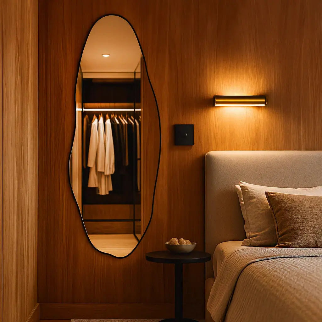 Espelho de Corpo Inteiro Orgânico Pedra - Design Moderno Premium 160x70cm