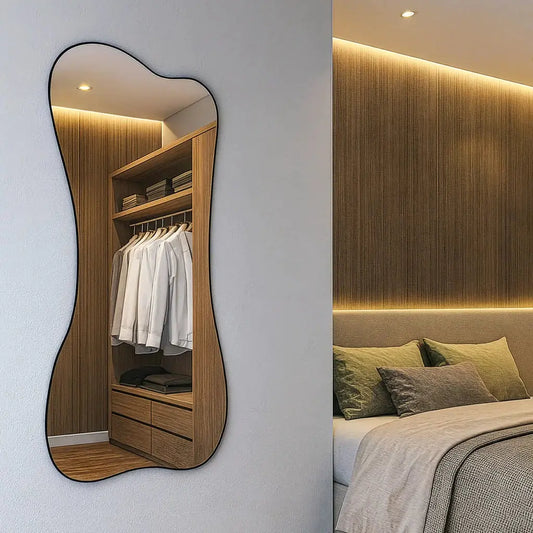 Espelho de Chão Orgânico Abstrato Premium - 160x70cm