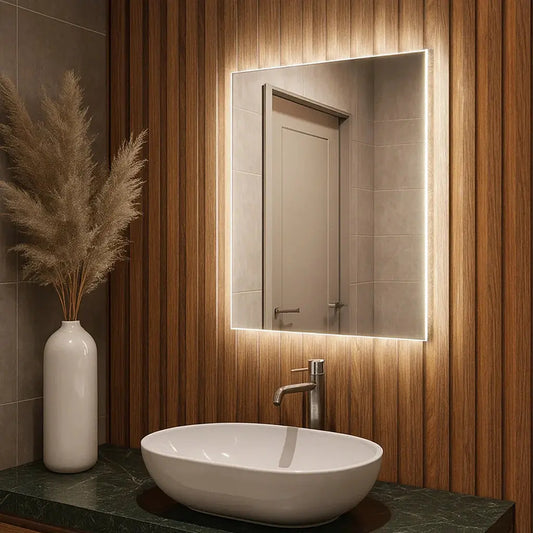Espelho Retangular com LED Slim - Iluminação Premium e Design Moderno